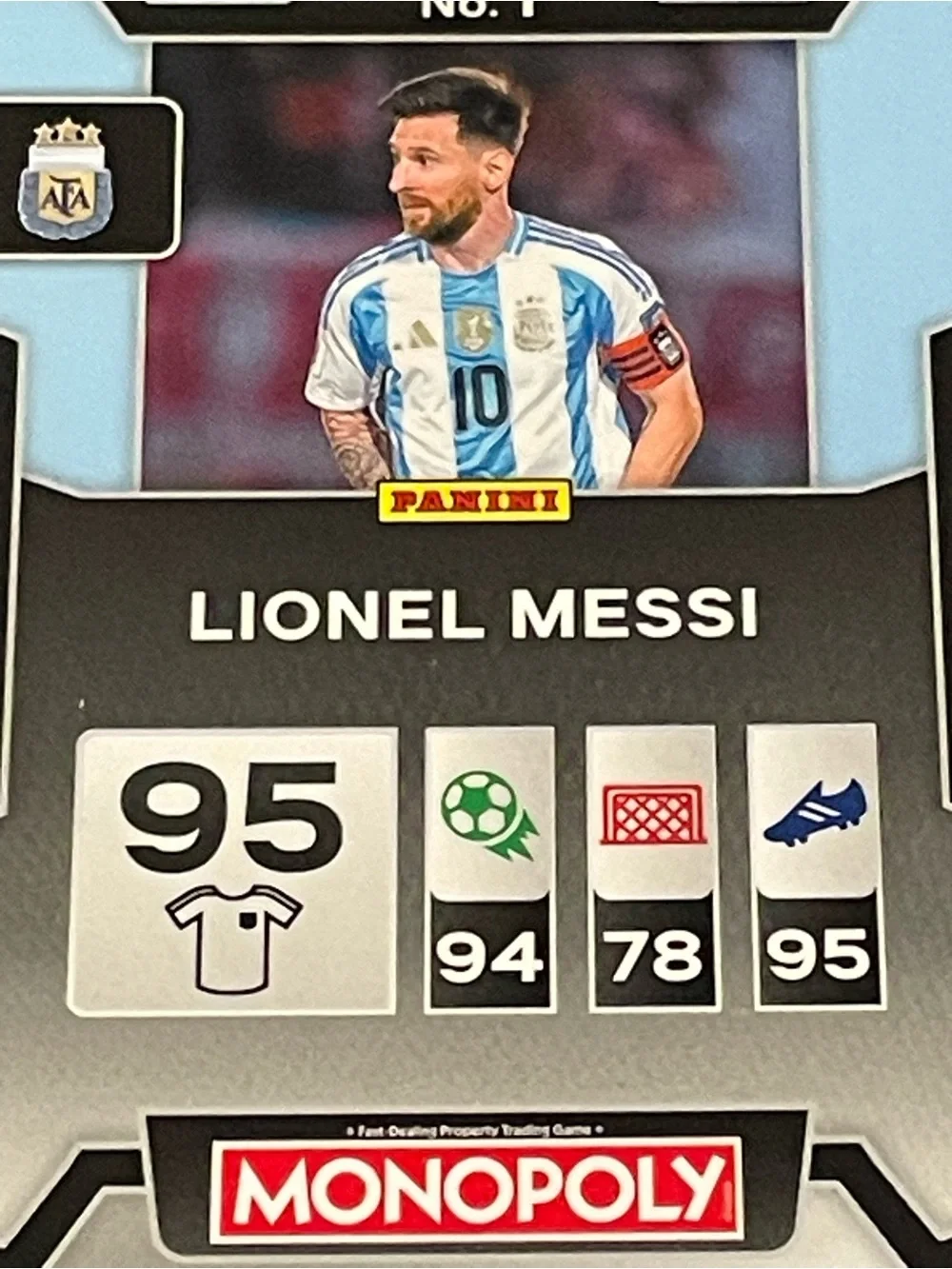 2026 Prizm Monopoly FIFA World Cup Lionel Messi Argentina Base Card